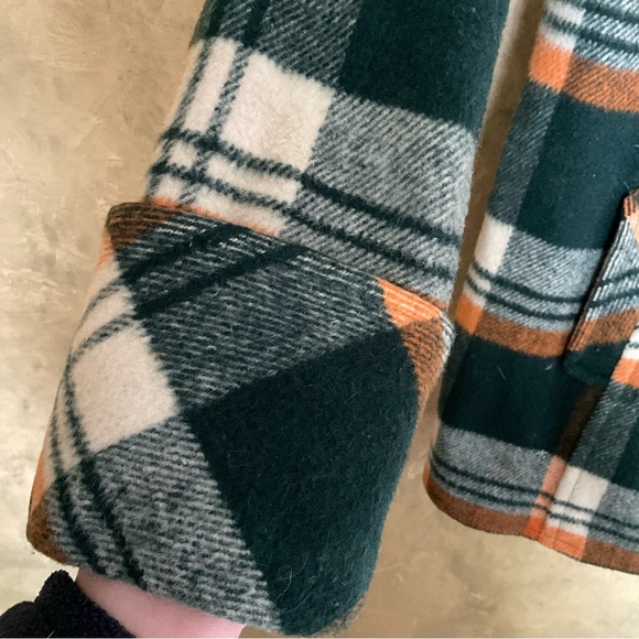 Vintage 60s Talk Abouts Wool Blend Insulated Plaid Peacoat - Picture 5 of 7